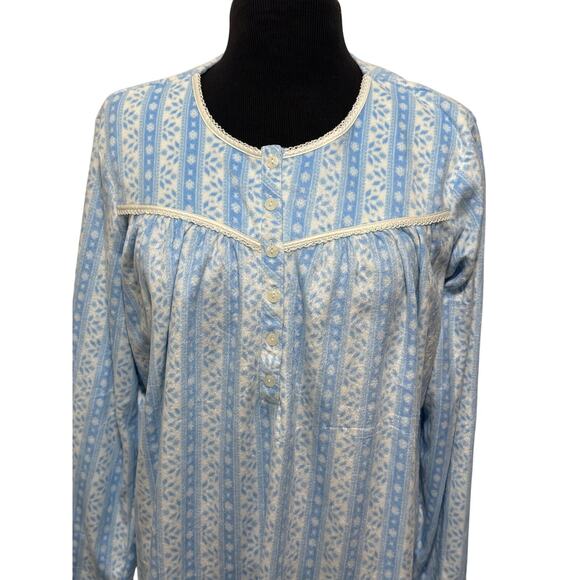 Simply Basic Nightgown XL 16/18 Blue Long Sleeve Cottagecore Sleep Dress - Picture 3 of 7